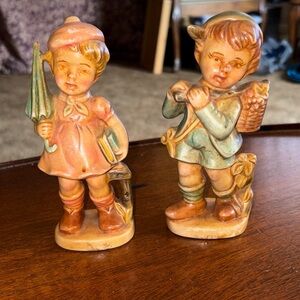 Vintage Ceramic Boy and Girl Figurines